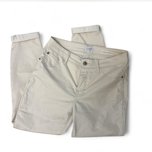 Curve Appeal Jeans Womens 30x26 Pink Minimalist Jegging Bone White Tag 6 - Picture 1 of 5